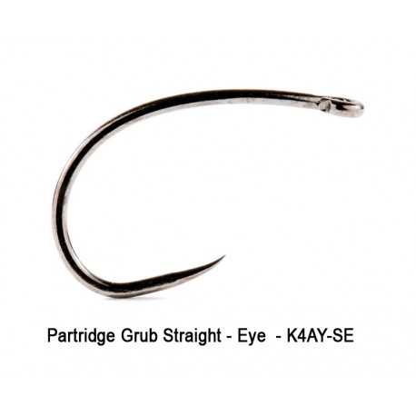 Anzuelo Partridge Grub Straight - Eye 100uds